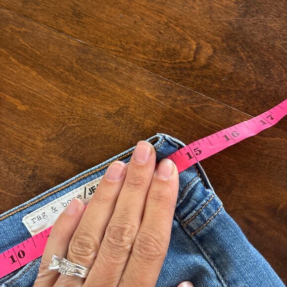 Rag & Bone Mid-Rise Skinny Step-hem Denim Capri Jeans Sunset Women's Size 27 - Picture 9 of 11